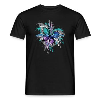 Symbole papillon Illustration Blast Colors - T-shirt homme - noir - Devant - AI Model Male 178 light (178cm)