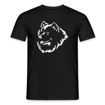 Samoyède Head « Black Edition » - T-shirt homme - noir - Devant - AI Model Male 178 light (178cm)