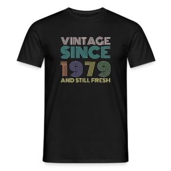 Millésime 1979 - T-shirt homme - noir - Devant - AI Model Male 178 light (178cm)