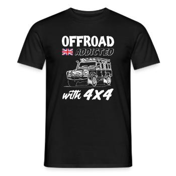 Landy Accro au tout-terrain - T-shirt homme - noir - Devant - AI Model Male 178 light (178cm)