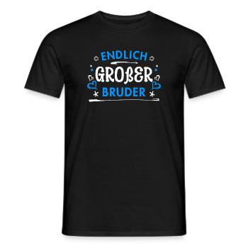 Bruderherz Statement Stolzer Großer Bruder Herz - Männer T-Shirt - Schwarz - Vorne - AI Model Male 178 light (178cm)