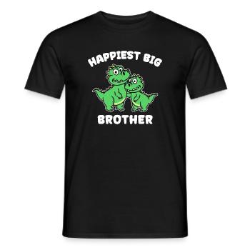 Frère et sœur Amour Dino Déclaration Big Brother - T-shirt homme - noir - Devant - AI Model Male 178 light (178cm)