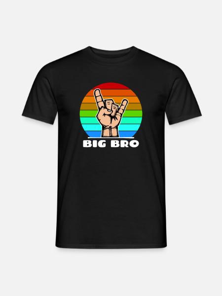 Großer Bruder Bruderherz Cooler Spruch Bro - Männer T-Shirt - Schwarz