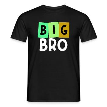 Big Brother Brother Heart Bro Statement Siblings - Men's T-Shirt - black - Front - AI Model Male 178 light (178cm)