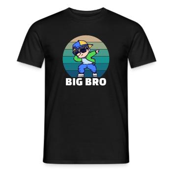 Brother Heart Proud Big Brother Déclaration de Big Brother - T-shirt homme - noir - Devant - AI Model Male 178 light (178cm)