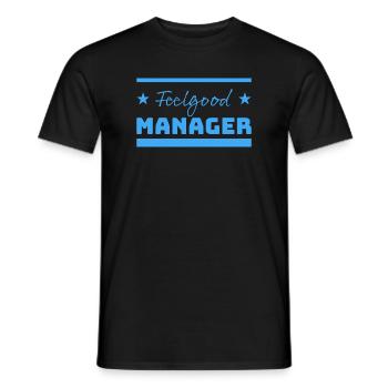 Tshirt Feelgood Manager Stars blue - Men's T-Shirt - black - Front - AI Model Male 178 light (178cm)