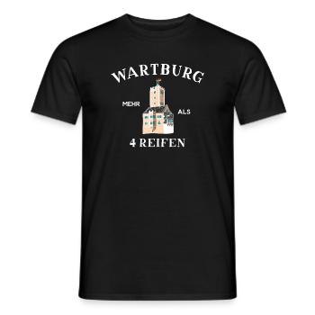 Wartburg, Mehr als Reifen, Eisenach, Germany - Men's T-Shirt - black - Front - AI Model Male 178 light (178cm)