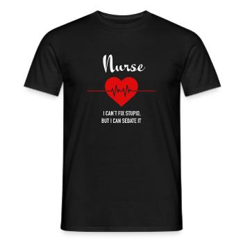 Nurse - Männer T-Shirt - Schwarz - Vorne - AI Model Male 178 light (178cm)