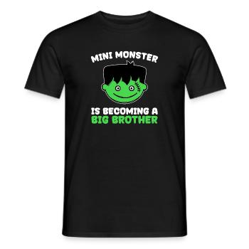 Frères et sœurs Bro Big Brother Déclaration Brother Brother Heart - T-shirt homme - noir - Devant - AI Model Male 178 light (178cm)