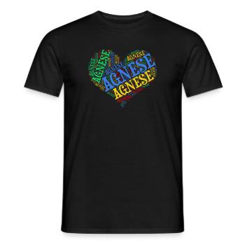 t-shirt Agnese mot nuage coeur idée cadeau - T-shirt homme - noir - Devant - AI Model Male 178 light (178cm)