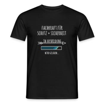 Fachkraft für Schutz und Sicherheit Ausbildung - Männer T-Shirt - Schwarz - Vorne - AI Model Male 178 light (178cm)