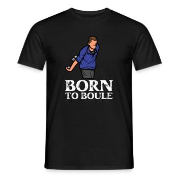 Born to Boule Spruch für Bouler und Petanque - Männer T-Shirt - Schwarz - Vorne - AI Model Male 178 light (178cm)