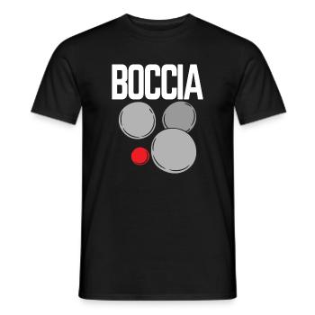 Vêtements de joueur de boccia avec balles de boccia Boccia - T-shirt homme - noir - Devant - AI Model Male 178 light (178cm)