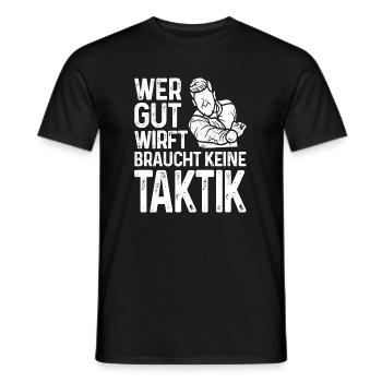 Wer gut legt braucht keine Taktik Bouler Petanque - Männer T-Shirt - Schwarz - Vorne - AI Model Male 178 light (178cm)