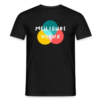 BONNE ANNEE. SAINT SYLVESTRE. NOUVELLE ANNÉE - T-shirt homme - noir - Devant - AI Model Male 178 light (178cm)