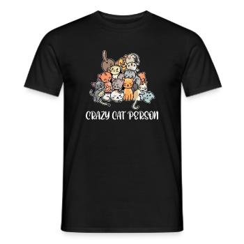Favorite Animal Cat Pets Statement Animals - Men's T-Shirt - black - Front - AI Model Male 178 light (178cm)