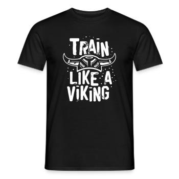Cadeau 'Train Like a Viking', Force Nordique - T-shirt homme - noir - Devant - AI Model Male 178 light (178cm)