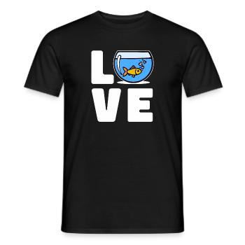 Goldfish Aquarium Saying Pets Favorite Animal - Men's T-Shirt - black - Front - AI Model Male 178 light (178cm)