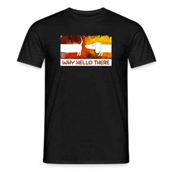 Tiere Statement Haustiere Kuscheltier Hund - Männer T-Shirt - Schwarz - Vorne - AI Model Male 178 light (178cm)
