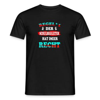 Regel 1 Der Schulbegleiter hat immer Recht - Männer T-Shirt - Schwarz - Vorne - AI Model Male 178 light (178cm)