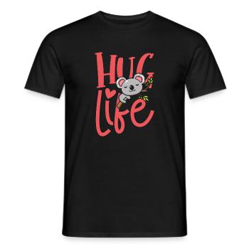 Hug life koala bear - Männer T-Shirt - Schwarz - Vorne - AI Model Male 178 light (178cm)