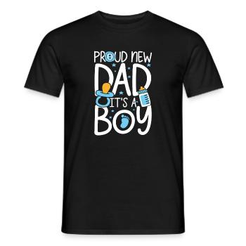 Proud new dad it s a boy - Männer T-Shirt - Schwarz - Vorne - AI Model Male 178 light (178cm)