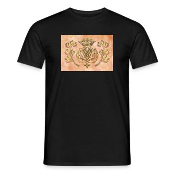 Sceau de Bach / monogramme / armoiries / insignes - T-shirt homme - noir - Devant - AI Model Male 178 light (178cm)