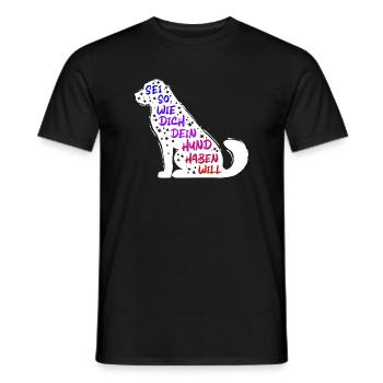 Lieblingstier Statement Hund Haustiere Kuscheltier - Männer T-Shirt - Schwarz - Vorne - AI Model Male 178 light (178cm)