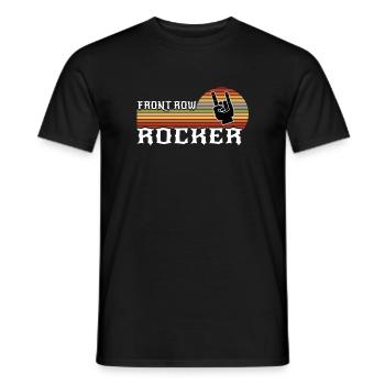 Front Row Rocker: Vintage Rock n Roll, Hard Rock - Männer T-Shirt - Schwarz - Vorne - AI Model Male 178 light (178cm)