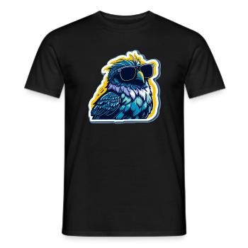 Un oiseau si cool - T-shirt homme - noir - Devant - AI Model Male 178 light (178cm)