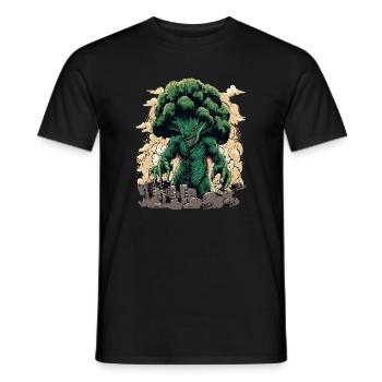 Géant Brocoli Monster Japon Kaiju Légumes - T-shirt homme - noir - Devant - AI Model Male 178 light (178cm)