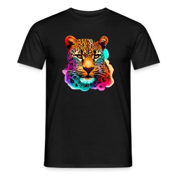 Leopard - Men's T-Shirt - black - Front - AI Model Male 178 light (178cm)