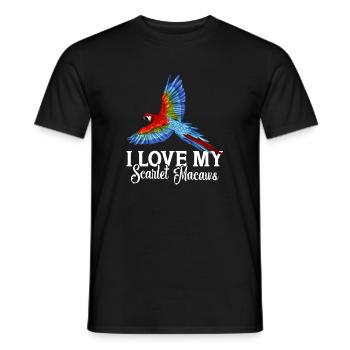 J'adore mes aras écarlates - T-shirt homme - noir - Devant - AI Model Male 178 light (178cm)