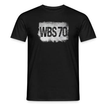 WBS 70 Wohnung DDR Plattenbau - Männer T-Shirt - Schwarz - Vorne - AI Model Male 178 light (178cm)