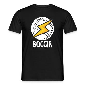 Boccia player clothing with boccia balls Boccia - Men's T-Shirt - black - Front - AI Model Male 178 light (178cm)