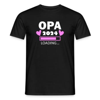 Opa 2024 - Opa werden - Opa loading 2024 - Männer T-Shirt - Schwarz - Vorne - AI Model Male 178 light (178cm)