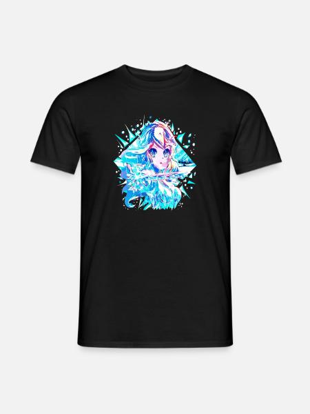 Anime Snow Queen Ice Princess - Men's T-Shirt - black