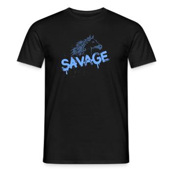 Conception de graffiti de cheval sauvage - T-shirt homme - noir - Devant - AI Model Male 178 light (178cm)
