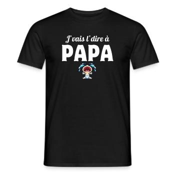 papa, j'aime mon papa, père - T-shirt homme - noir - Devant - AI Model Male 178 light (178cm)