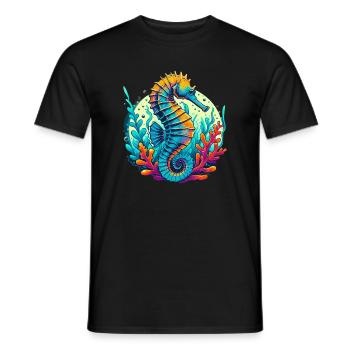 Seahorse - Men's T-Shirt - black - Front - AI Model Male 178 light (178cm)