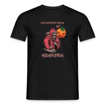 Happy Halloween Gevatter - Kürbis, Halloween Party - Männer T-Shirt - Schwarz - Vorne - AI Model Male 178 light (178cm)