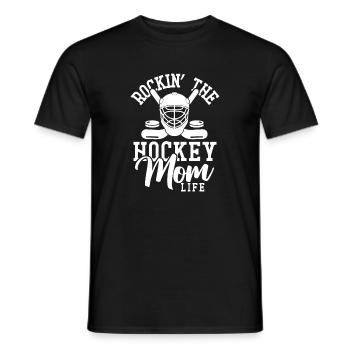 Rockin the hockey mom life - Männer T-Shirt - Schwarz - Vorne - AI Model Male 178 light (178cm)