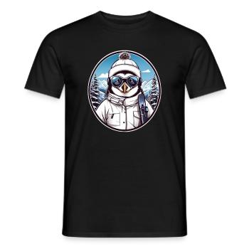 Pingouin mignon - T-shirt homme - noir - Devant - AI Model Male 178 light (178cm)