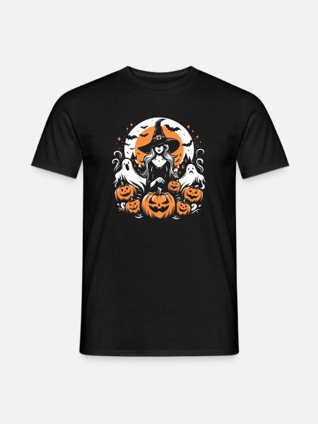 Hallooween-Hexe - Männer T-Shirt - Schwarz