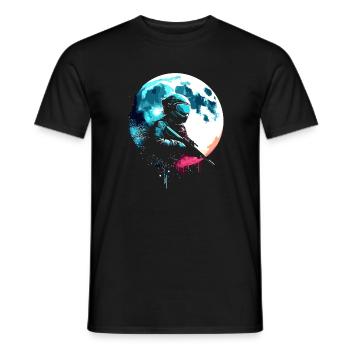Paintball Sniper au clair de lune - T-shirt homme - noir - Devant - AI Model Male 178 light (178cm)