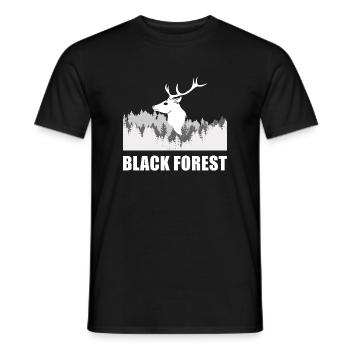 Black Forest - Männer T-Shirt - Schwarz - Vorne - AI Model Male 178 light (178cm)