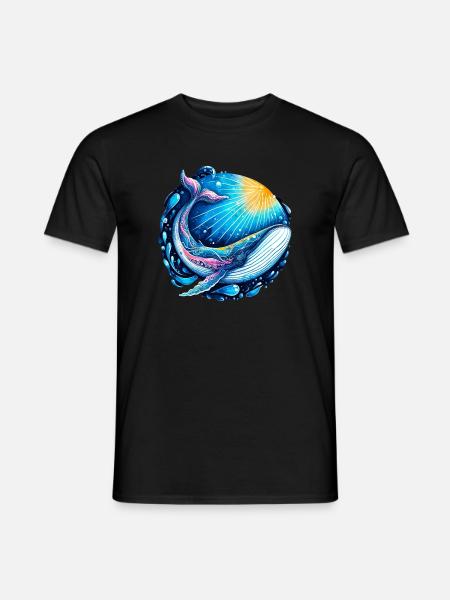 Wal - Männer T-Shirt - Schwarz