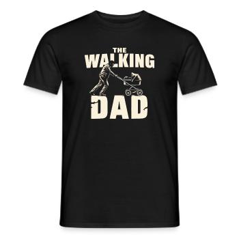 The Walking Dad - Young Dad Humor - Men's T-Shirt - black - Front - AI Model Male 178 light (178cm)