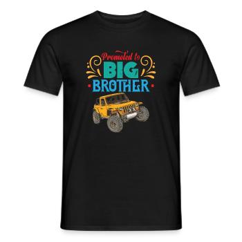 Big Brother, grand frère Autocollant - T-shirt homme - noir - Devant - AI Model Male 178 light (178cm)