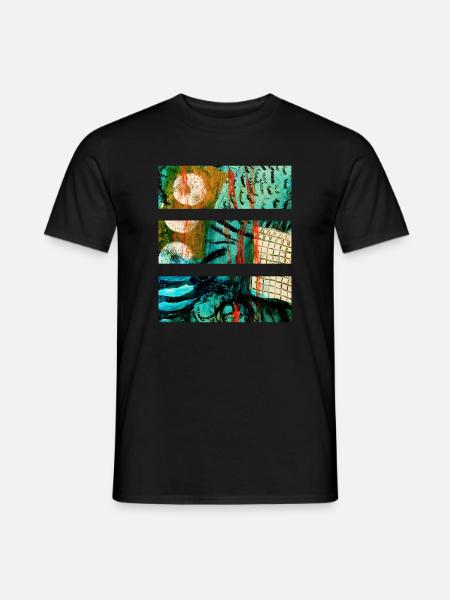 Paysage abstrait aux couleurs vives - T-shirt homme - noir